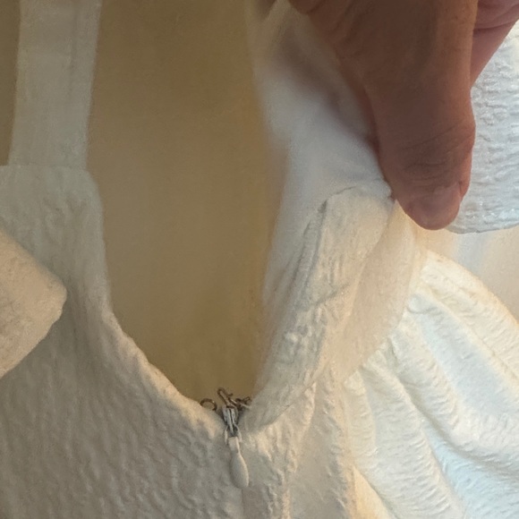 Chic Cream Ruffled Mini Dress - Picture 3 of 3